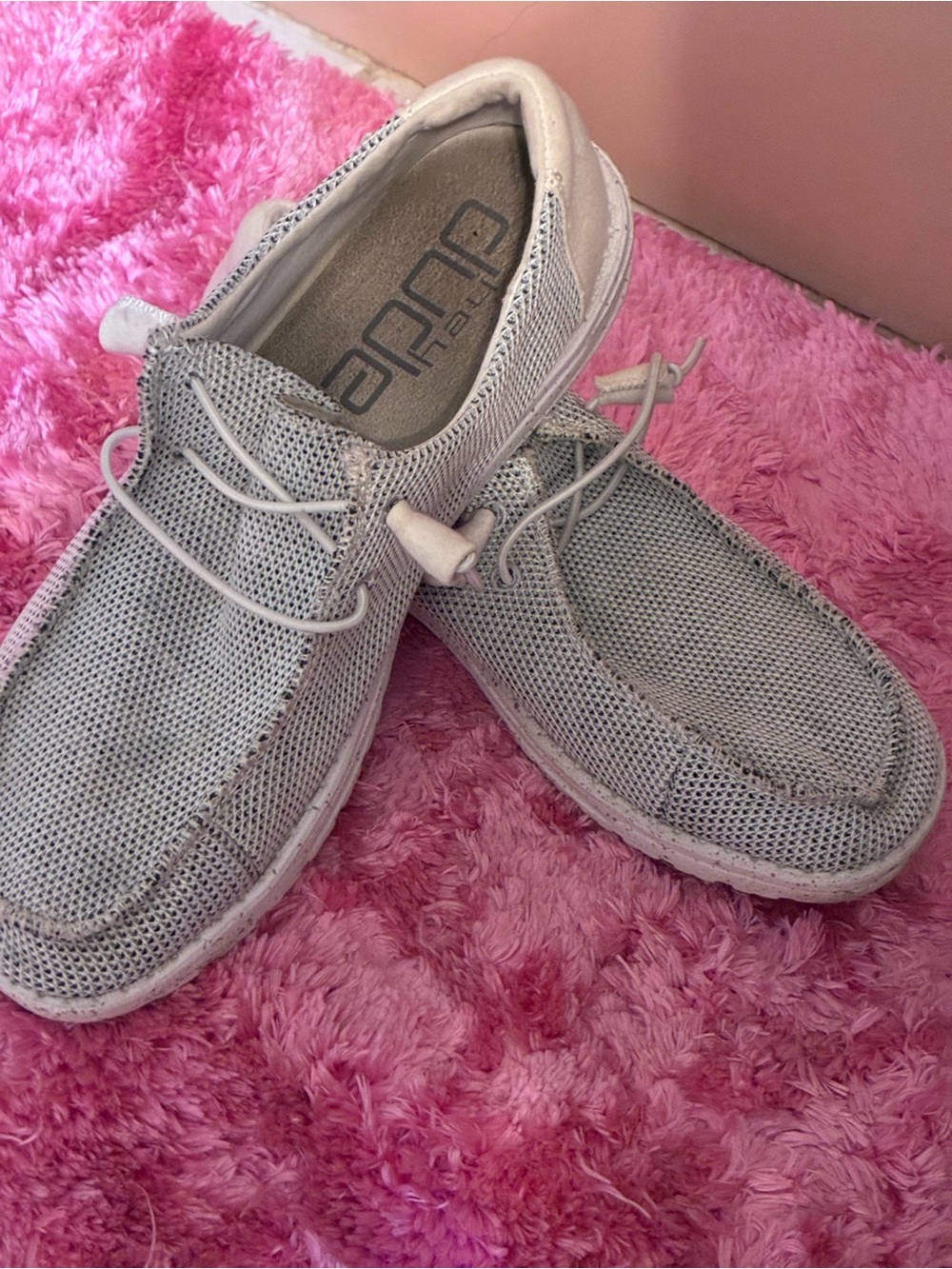 Hey Dude Wendy Sox Stone White Women’s Size 9 Slip On Shoes